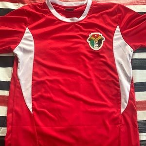 red soccer jersey